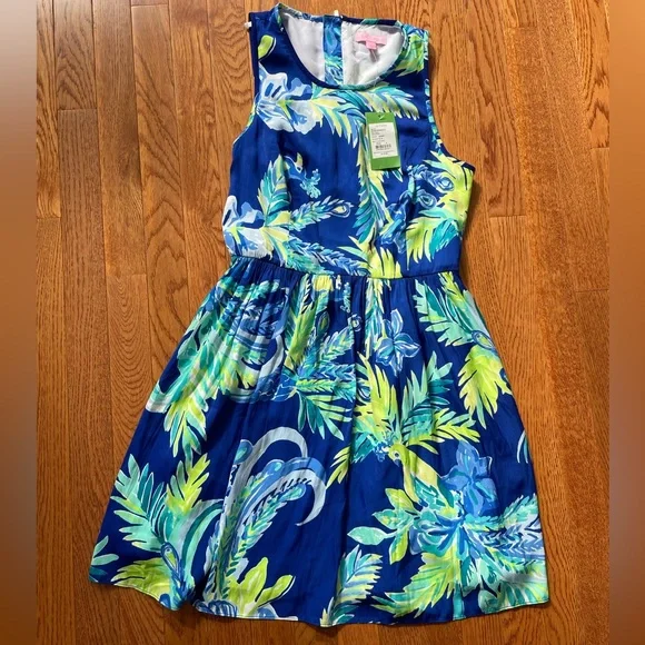 Women's Lilly Pulitzer Kassia Fit & Flare Dress, Size 4 - Blue Women's Lilly Pulitzer Kassia Fit & Flare Dress, Size 4 - Blue